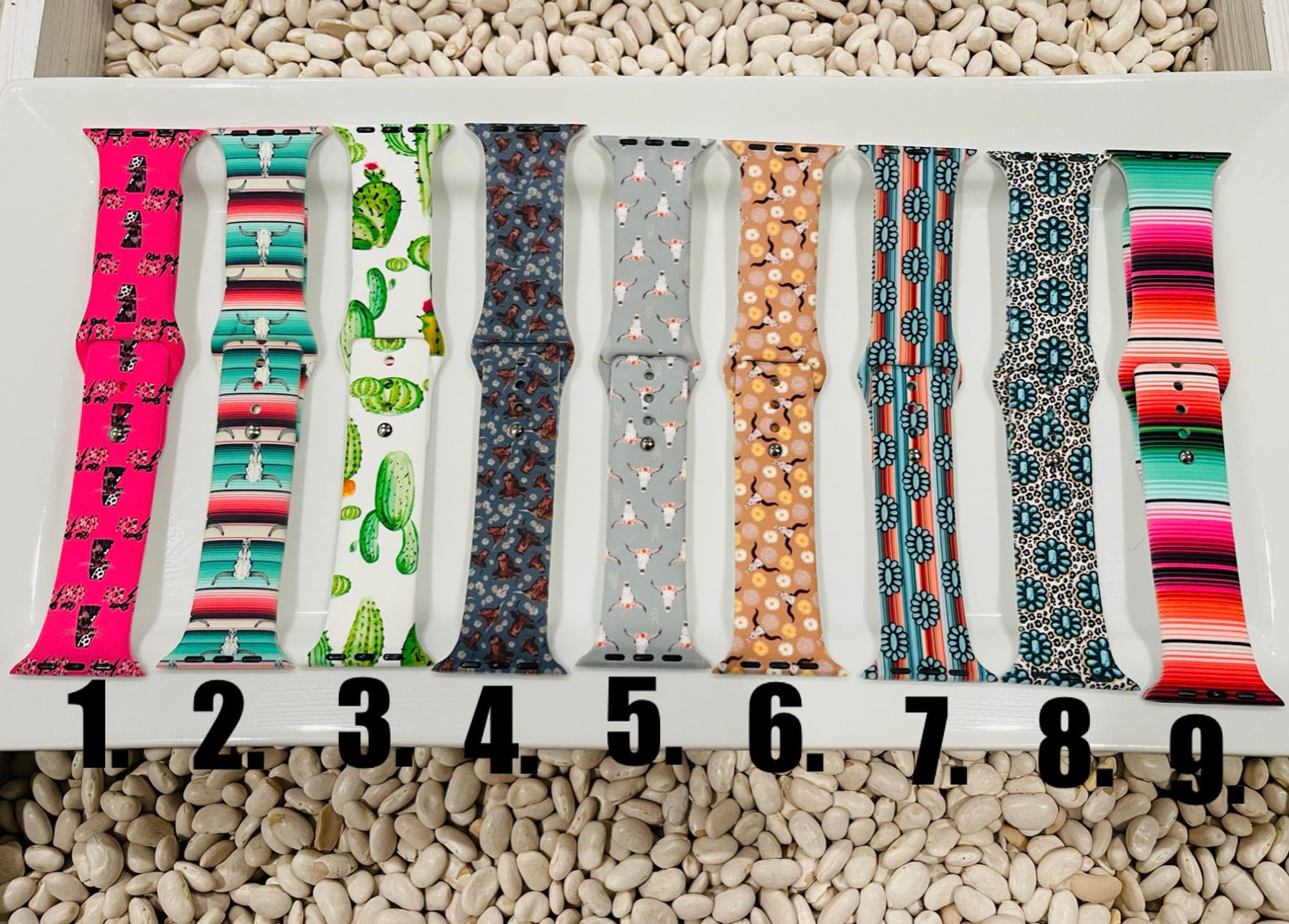 Silicone Western Apple Watch Bands 42/44mm