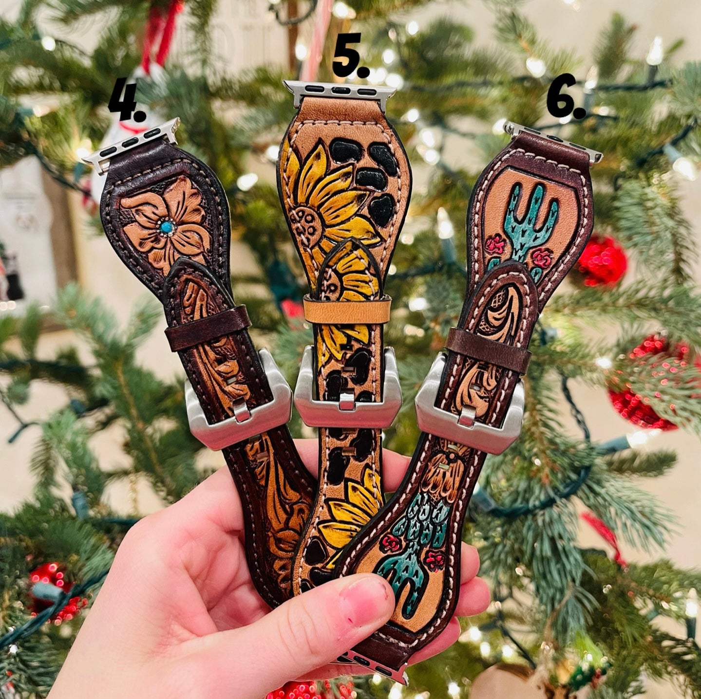 Tooled Leather Apple Watch Bands - HIGHLAND MOON CO, LLC