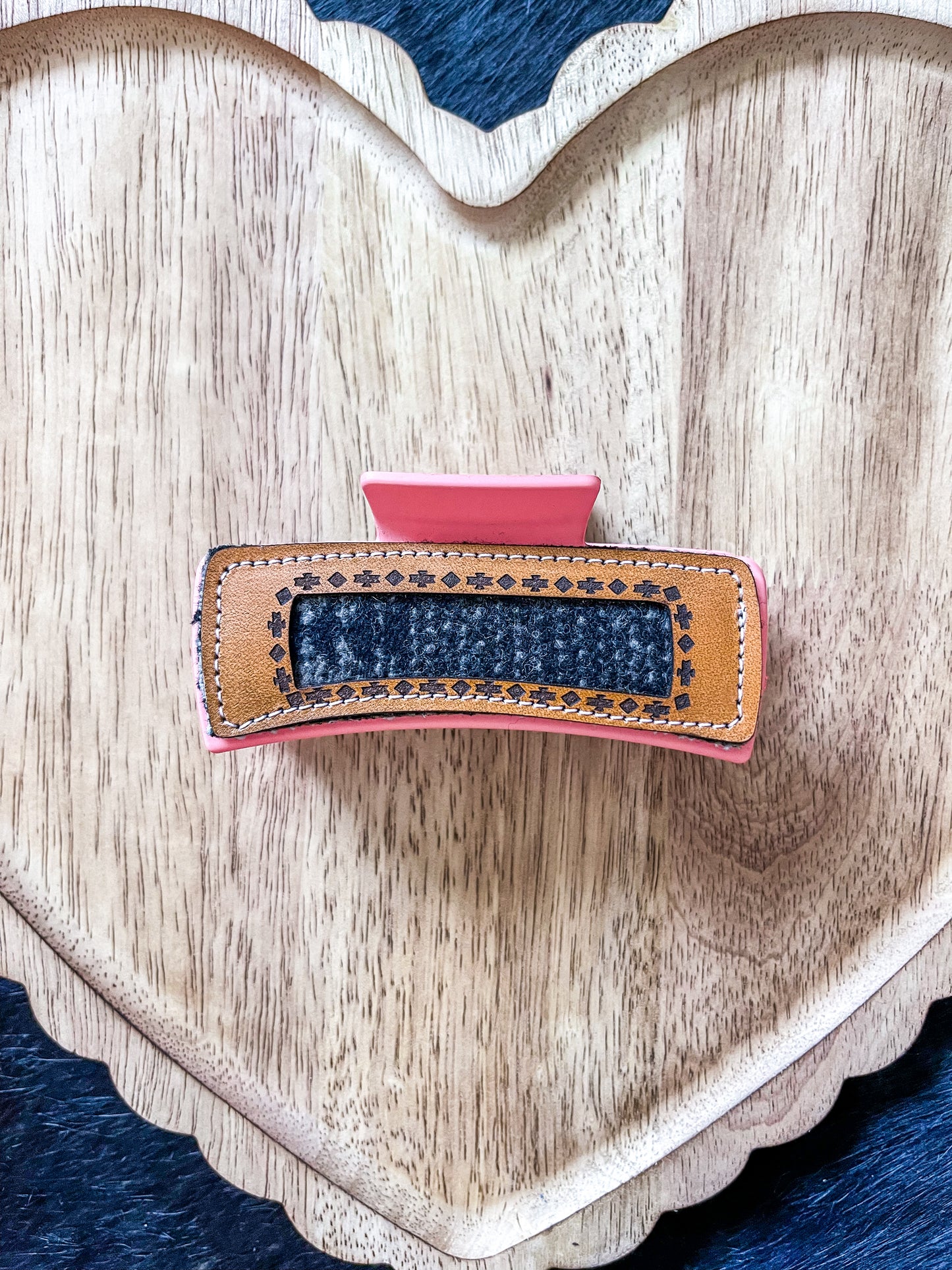 Pendleton Claw Clip - Pink - HIGHLAND MOON CO, LLC