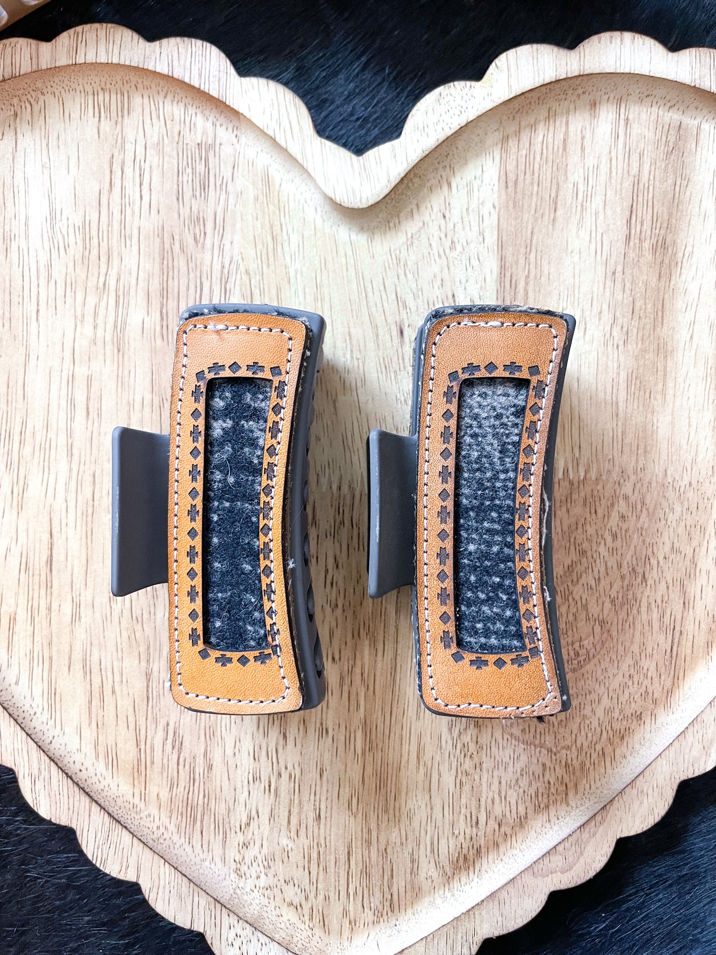 Black Pendleton Claw Clips - HIGHLAND MOON CO, LLC