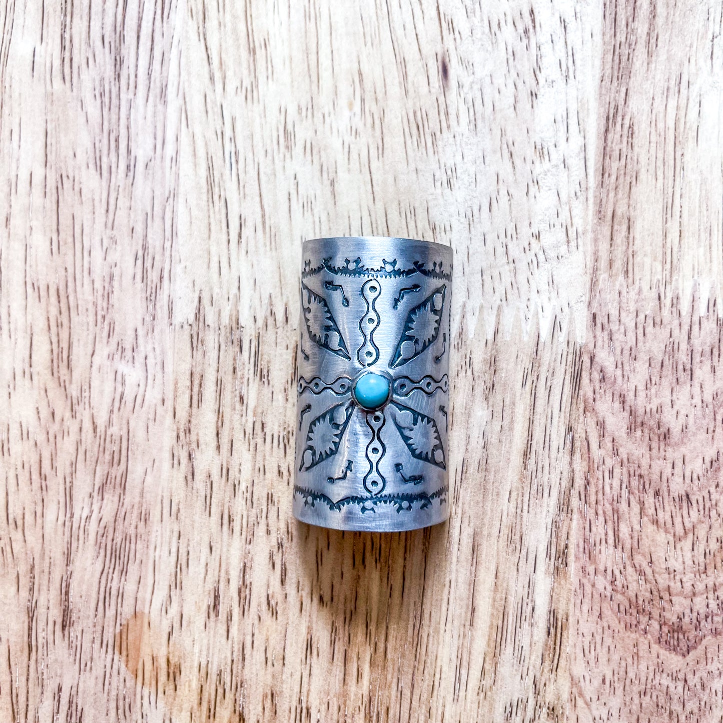 Kingman Turquoise Wild Rag / Hair Slides