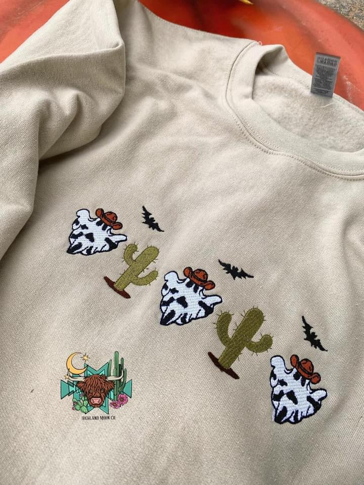 Boo Haw Embroidered Sweatshirt - HIGHLAND MOON CO, LLC