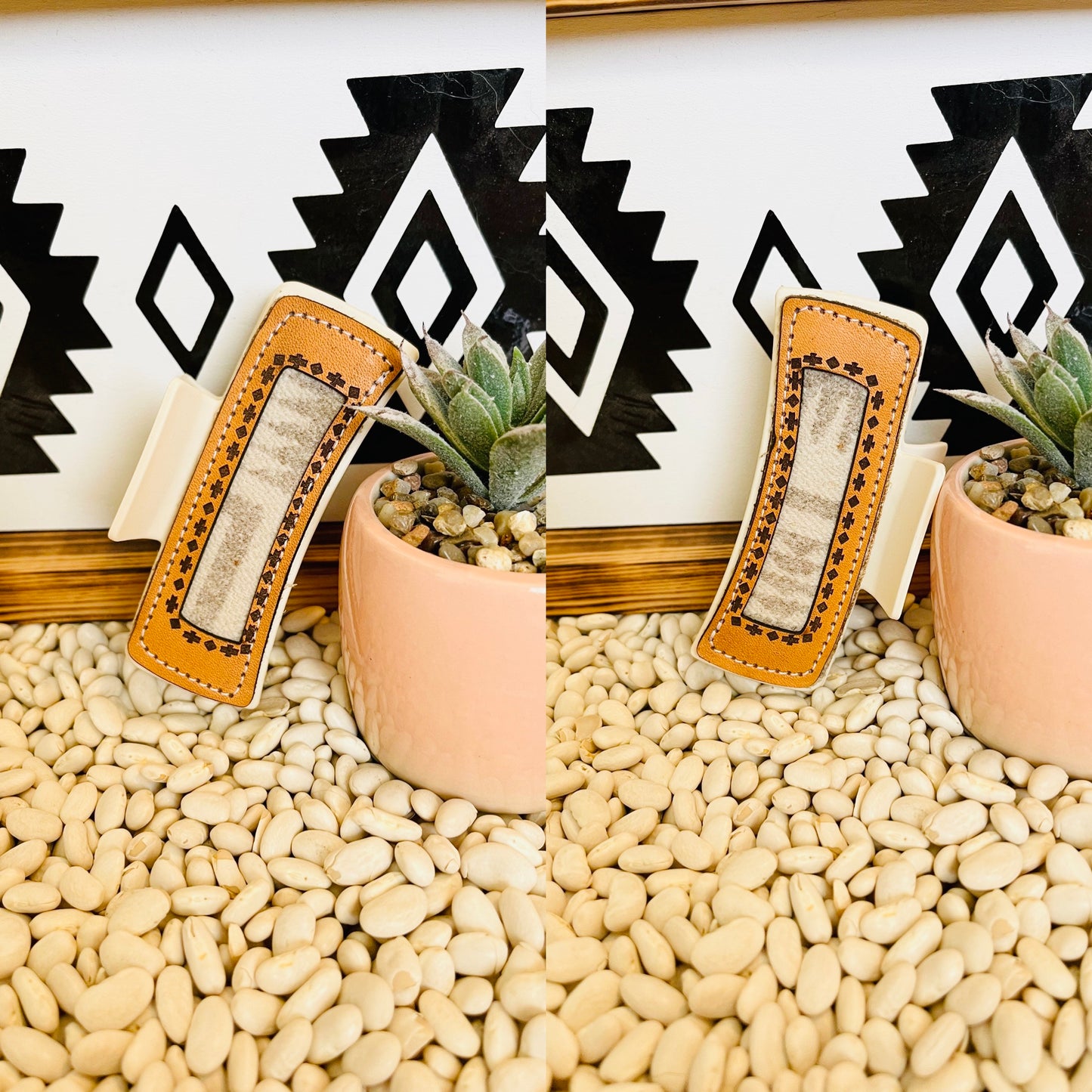 Grey Pendleton Claw Clip