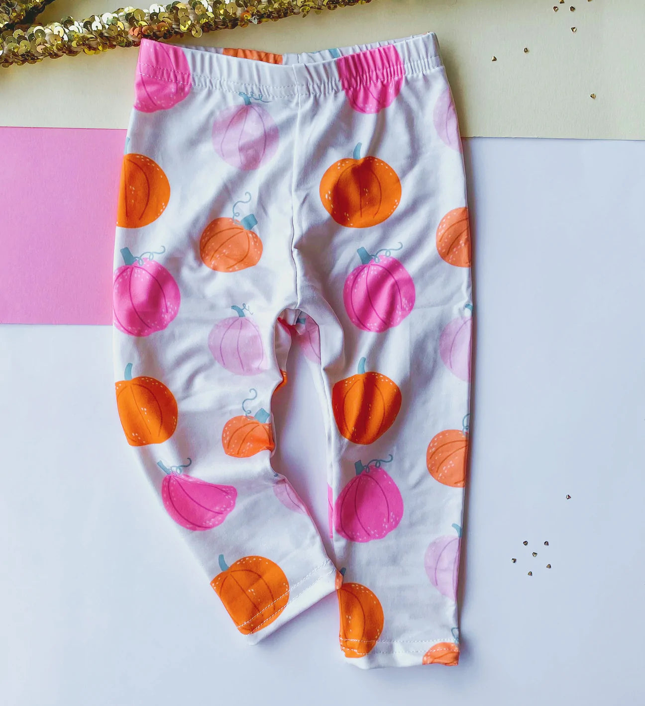 Pink Pumpkin Leggings - HIGHLAND MOON CO, LLC