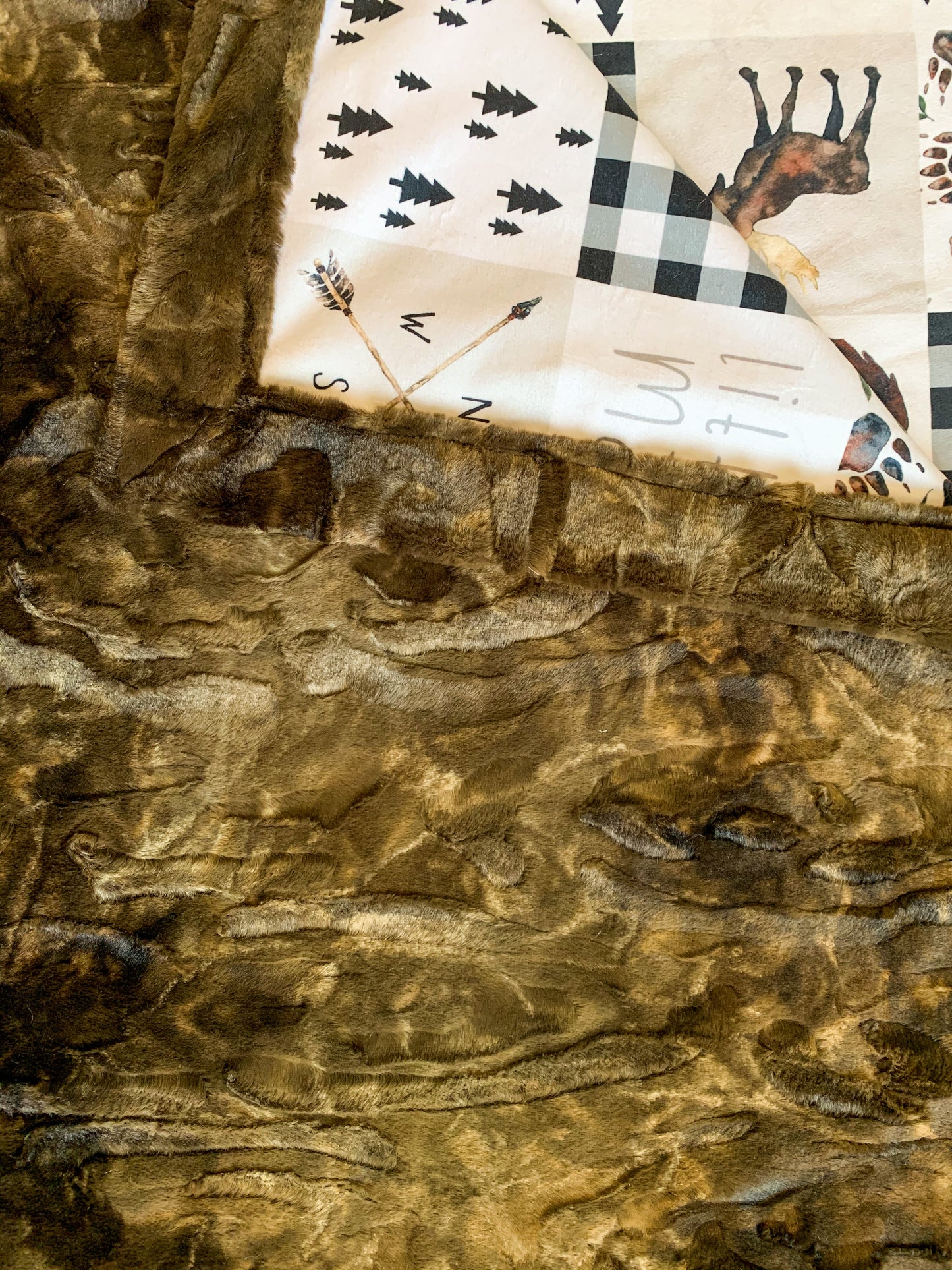 Little Man Boho Minky Blanket - HIGHLAND MOON CO, LLC