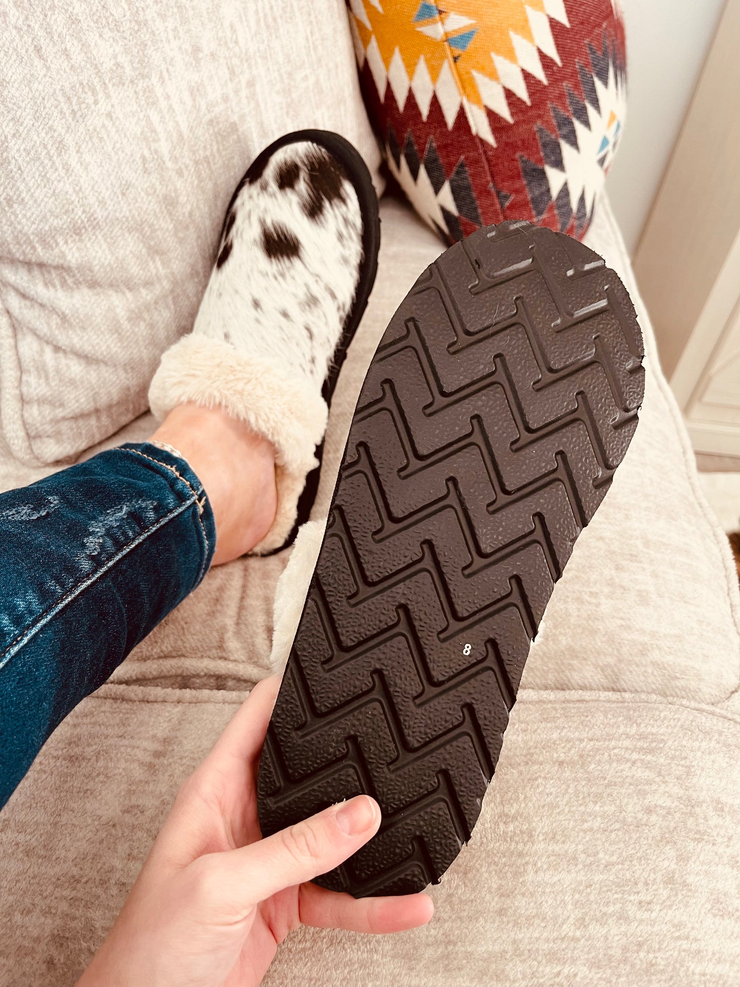 Home for the Holiday Slippers - Black - HIGHLAND MOON CO, LLC