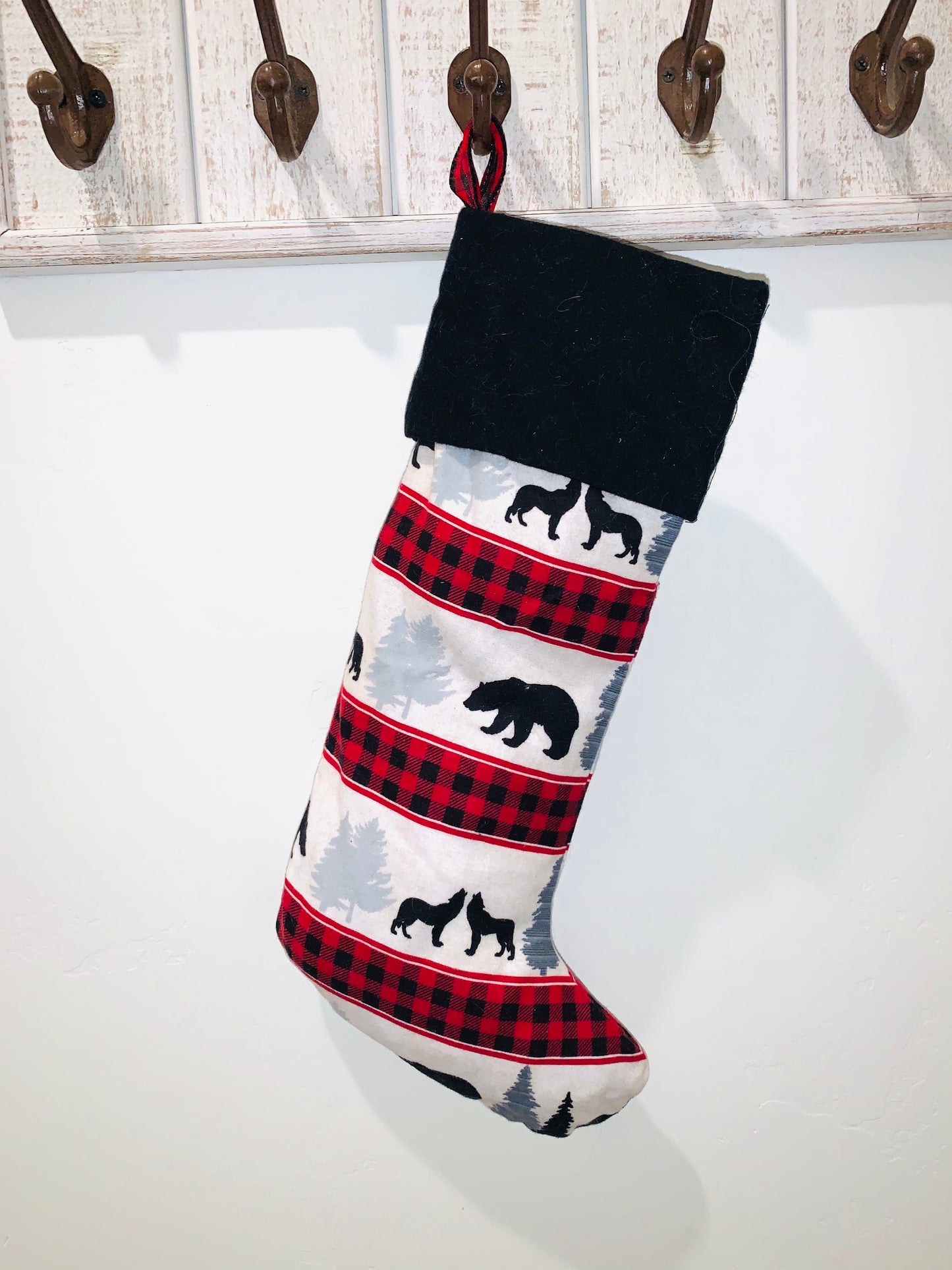 Double Sided Flannel Stocking - HIGHLAND MOON CO, LLC
