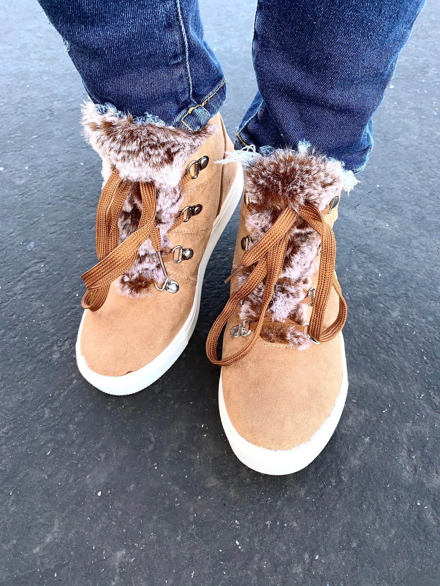 The Tan Bandera Fur Shoes - HIGHLAND MOON CO, LLC