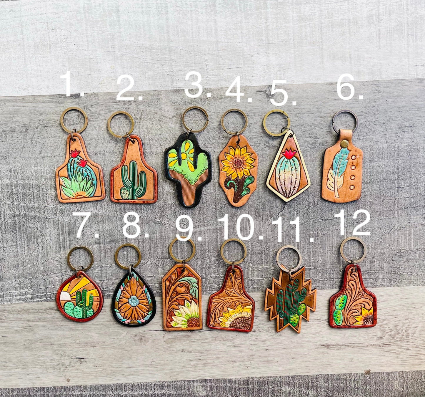 Tooled Leather Keychains - HIGHLAND MOON CO, LLC