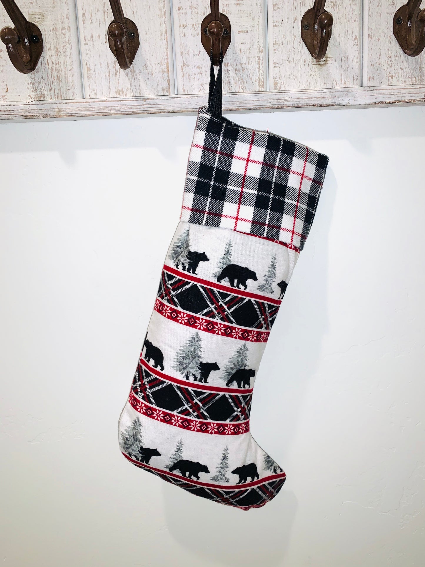 Double Sided Flannel Stocking - HIGHLAND MOON CO, LLC