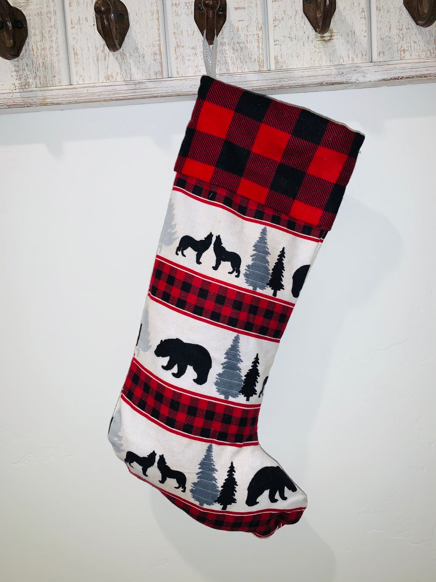 Double Sided Flannel Stocking - HIGHLAND MOON CO, LLC