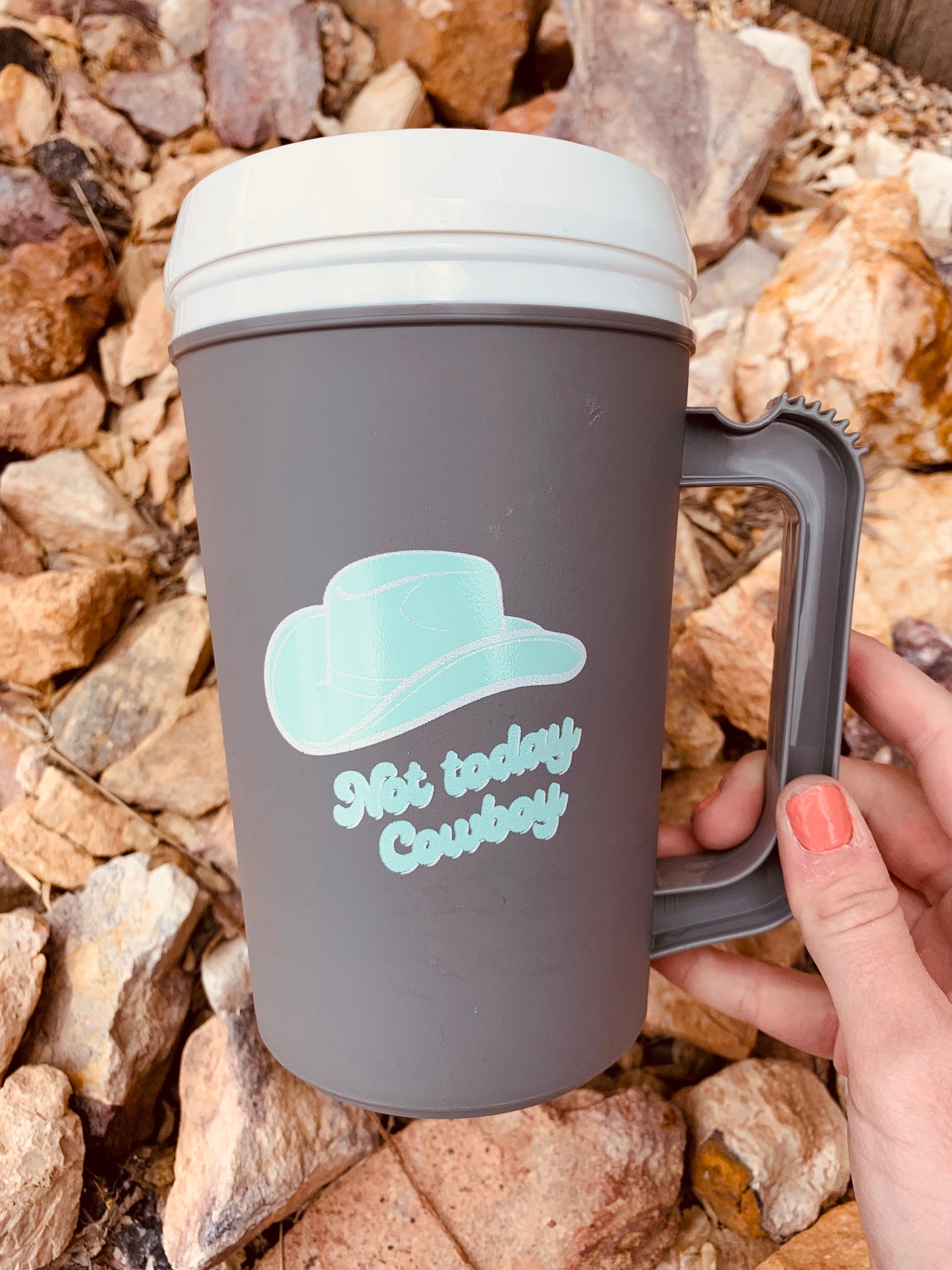 Not Today Cowboy Trucker Mug - HIGHLAND MOON CO, LLC
