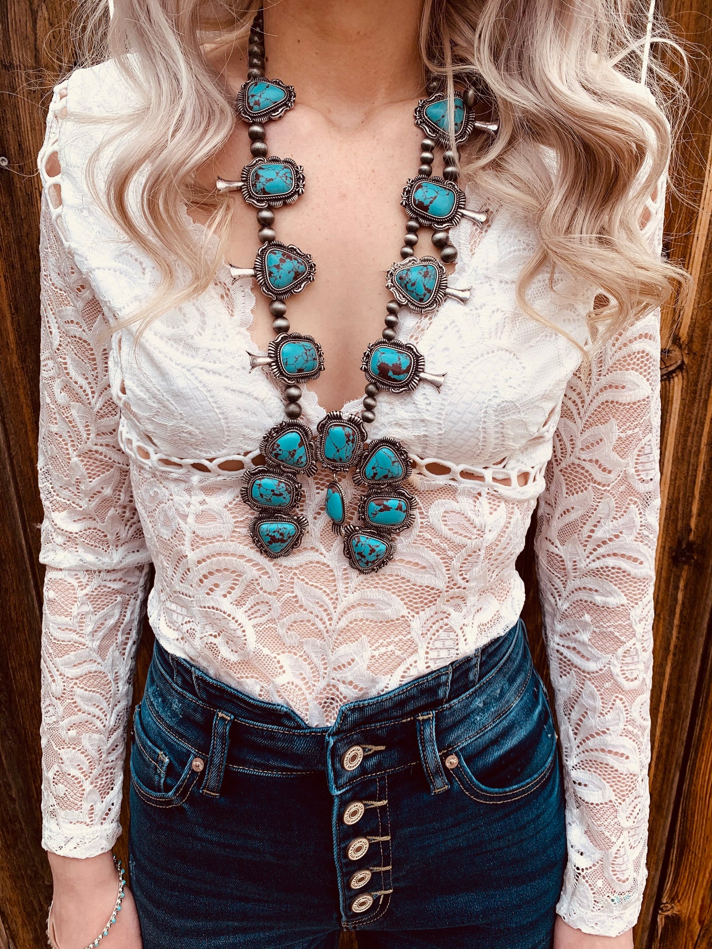 White Lace Bodysuit - HIGHLAND MOON CO, LLC