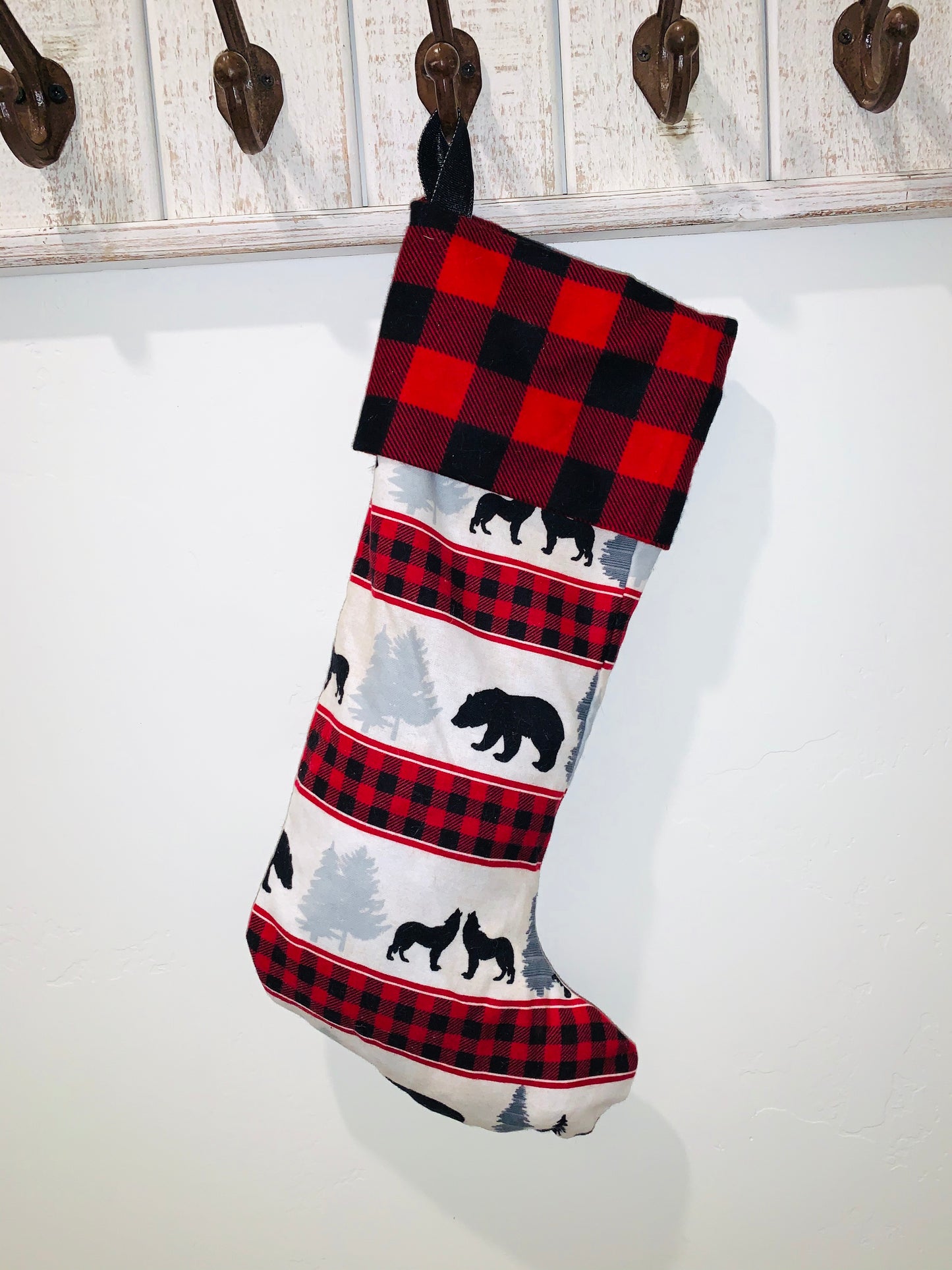 Double Sided Flannel Stocking - HIGHLAND MOON CO, LLC