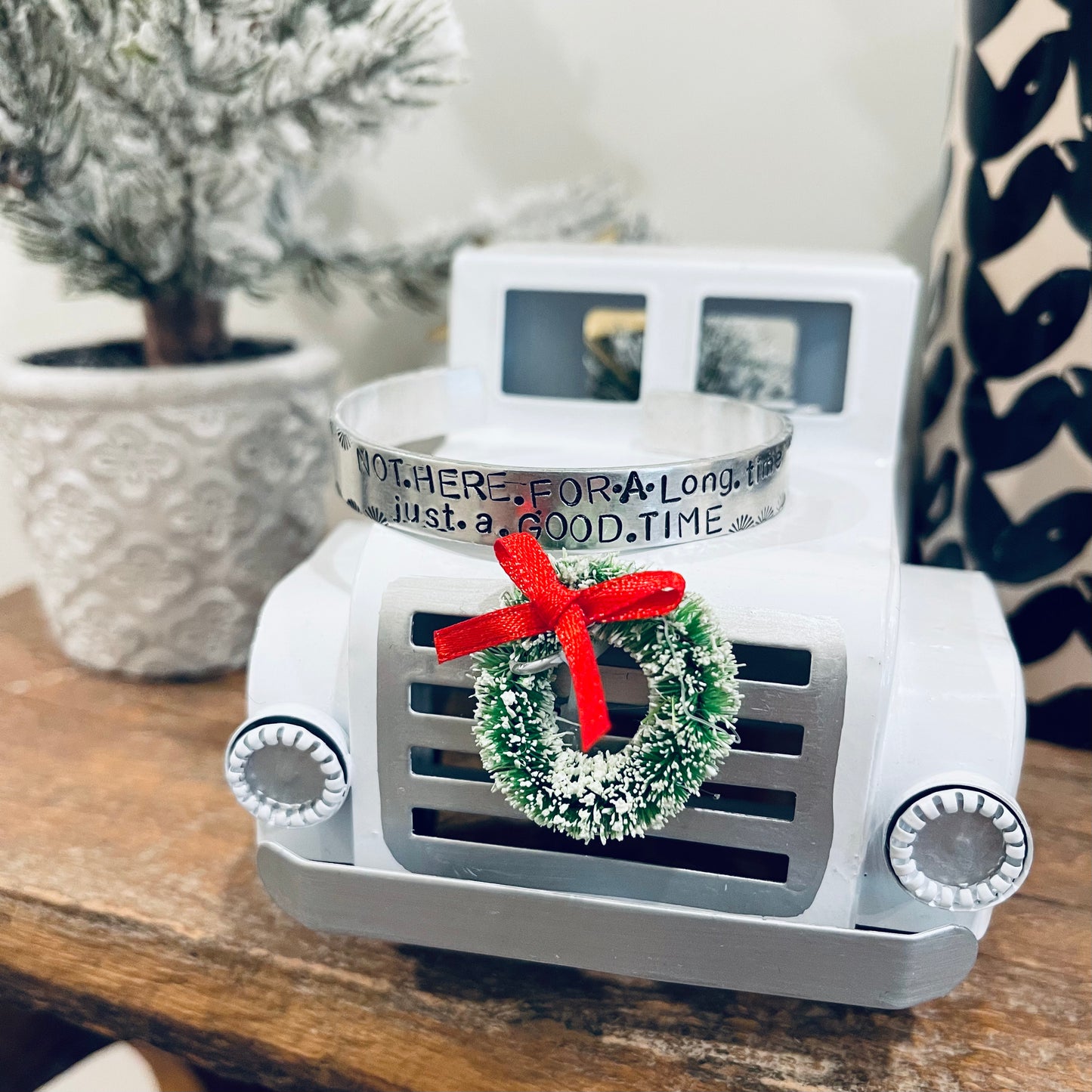 Good Time Stamped Cuff - HIGHLAND MOON CO, LLC