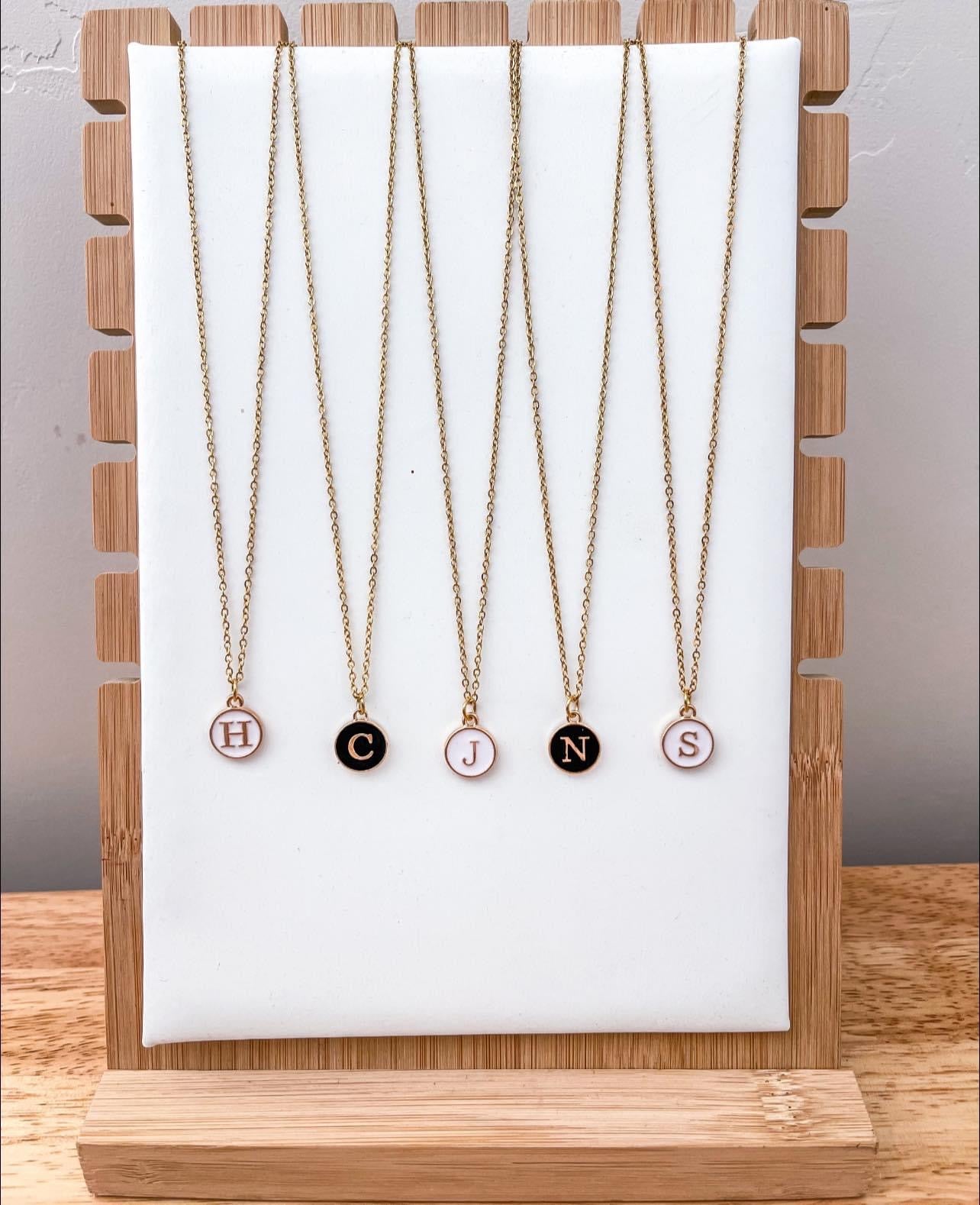 Stainless Steel Initial Necklaces - 18”