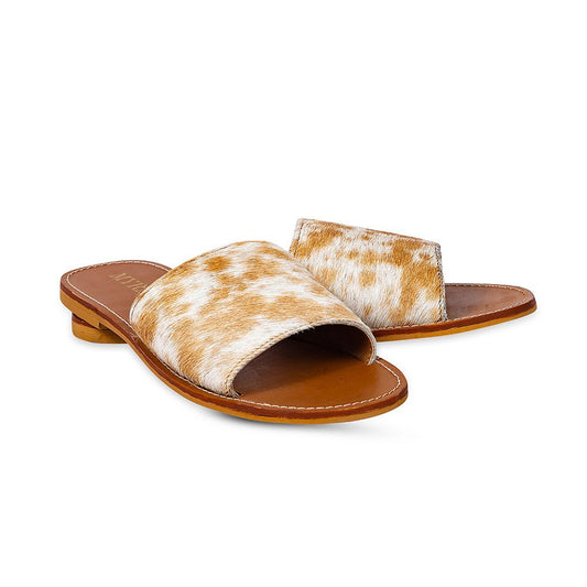 Kemma Brown Cowhide Sandals (HIDE WILL VARY)