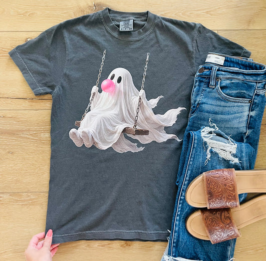 Ghost Blowing Bubble Tee