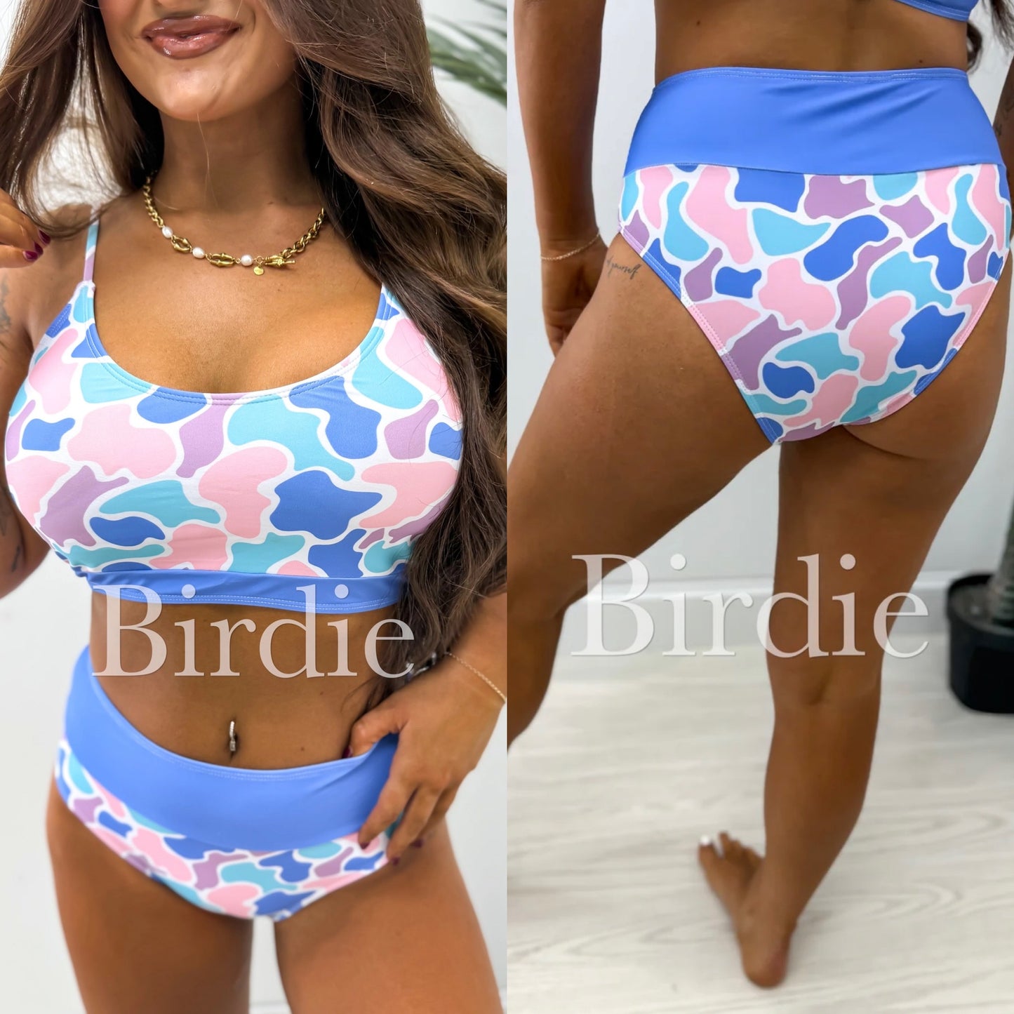 PREORDER Two Piece Swimsuit in Spring Duck Camo (Sold as Set!)