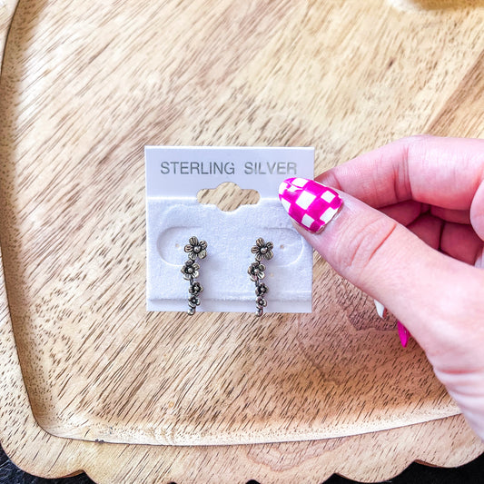 Sterling Silver Floral Ear Crawler