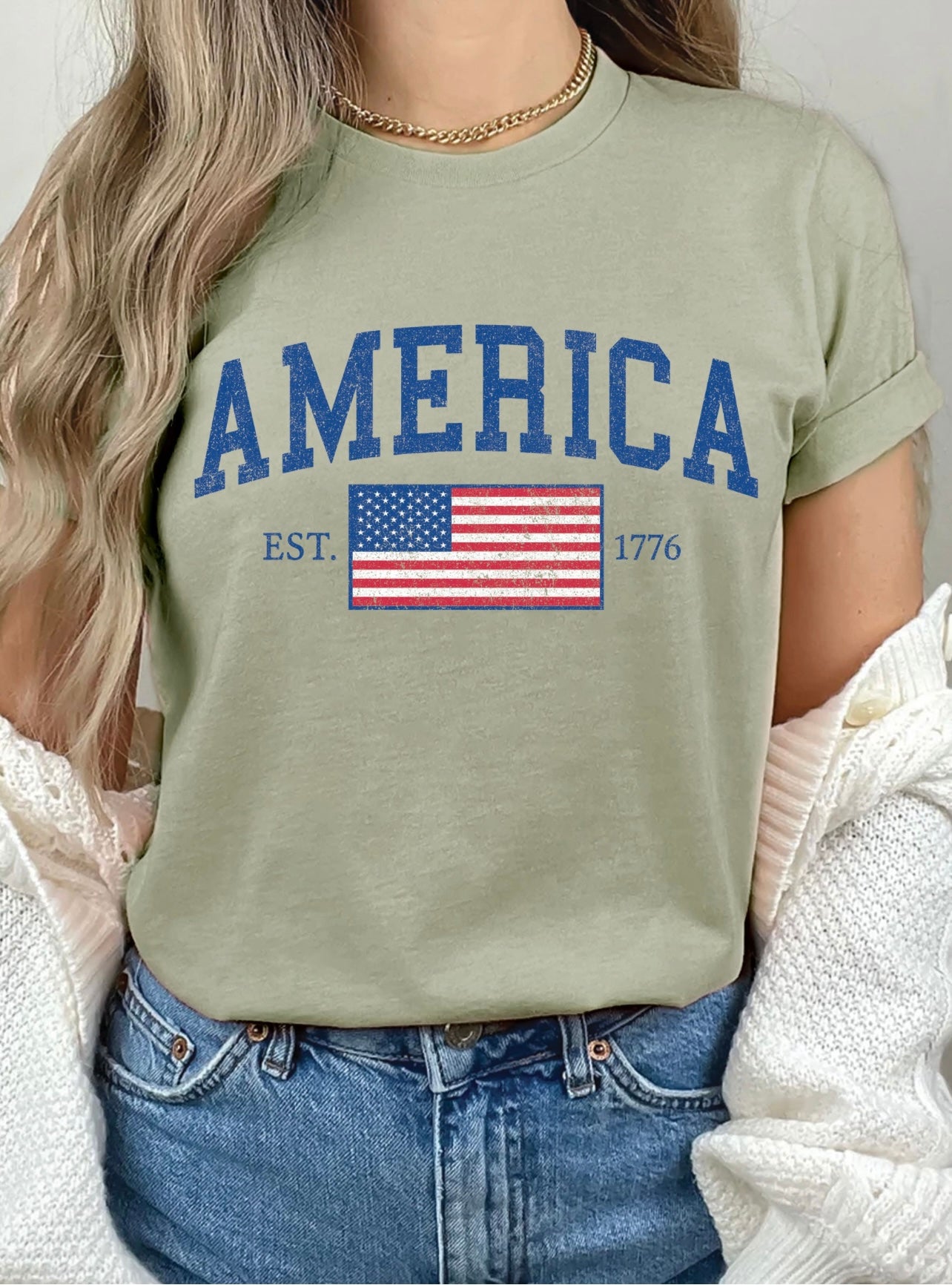 America Flag Tee