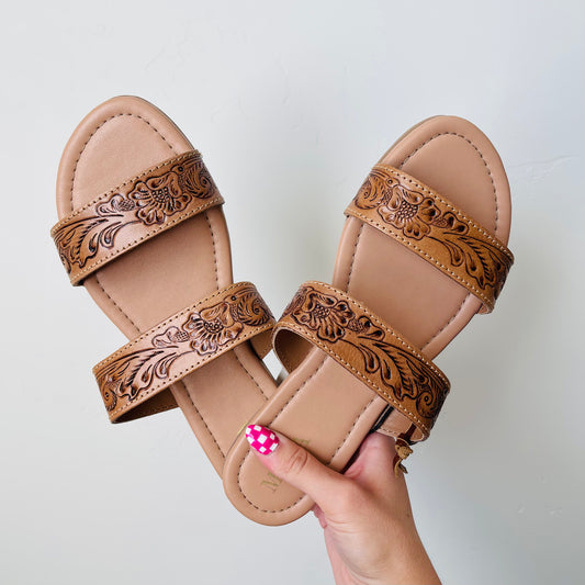 Terra Trails Hand Tooled Sandals