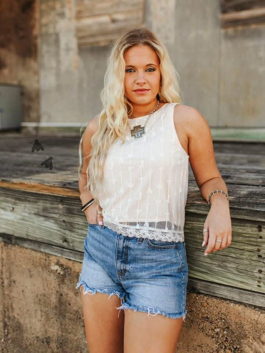 Sweet Stockyard Western Mesh Tank