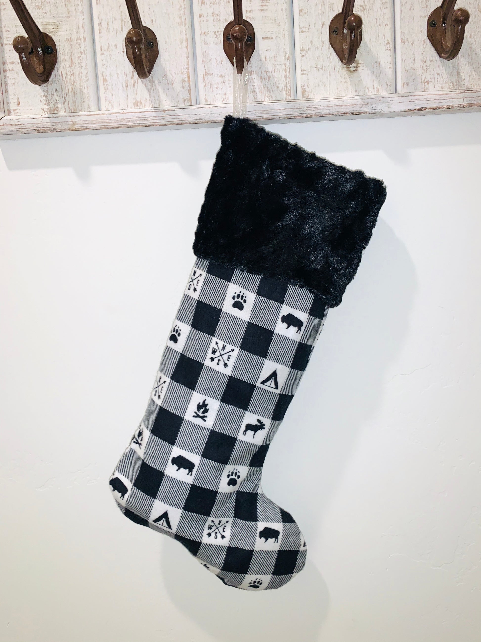 Double Sided Flannel Stocking - HIGHLAND MOON CO, LLC