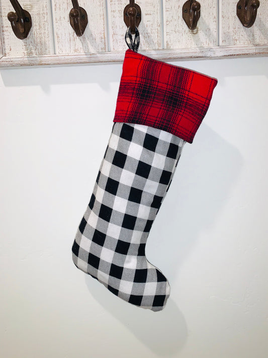 Double Sided Flannel Stocking - HIGHLAND MOON CO, LLC