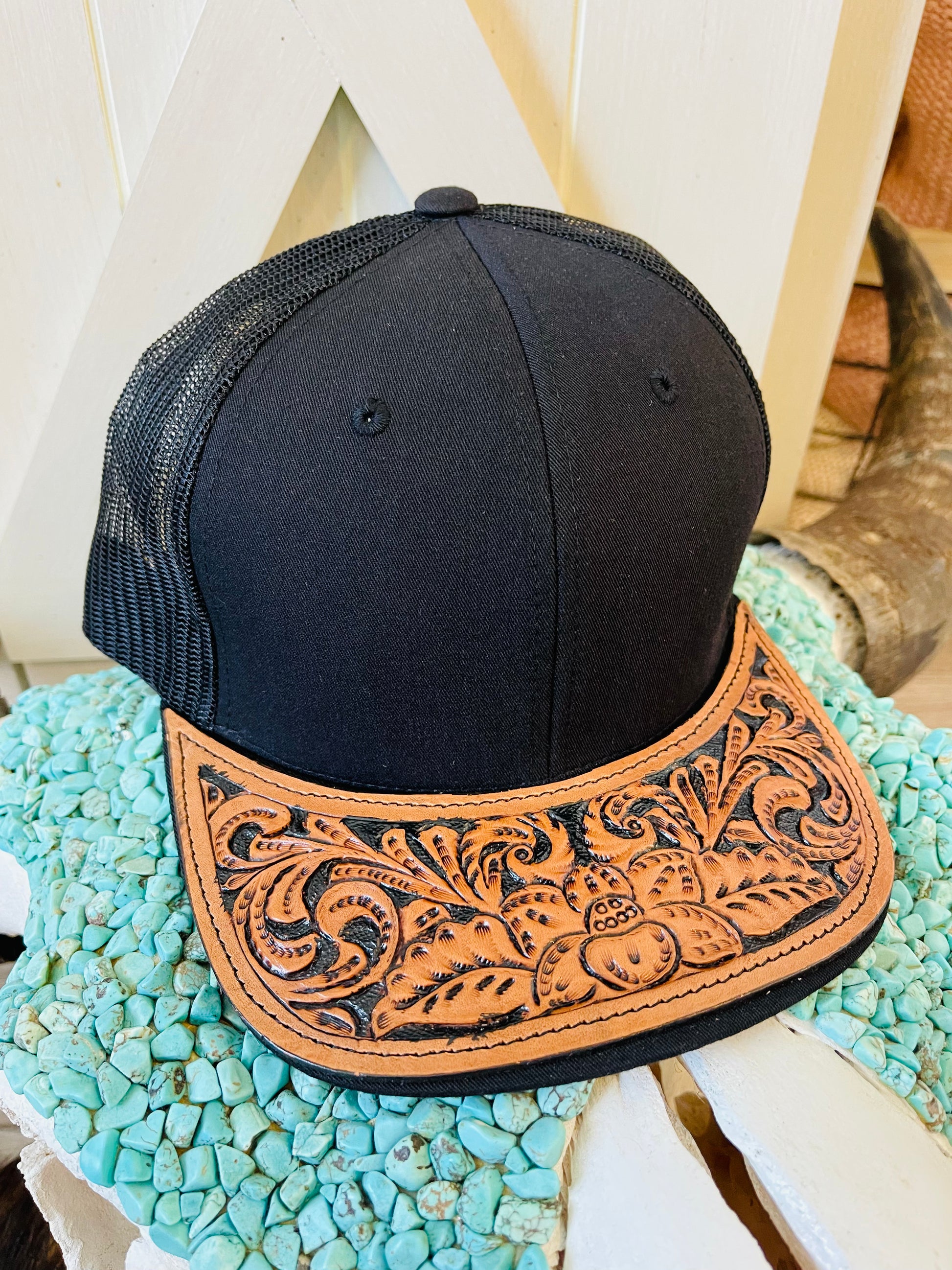 Tooled Leather Hat - HIGHLAND MOON CO, LLC