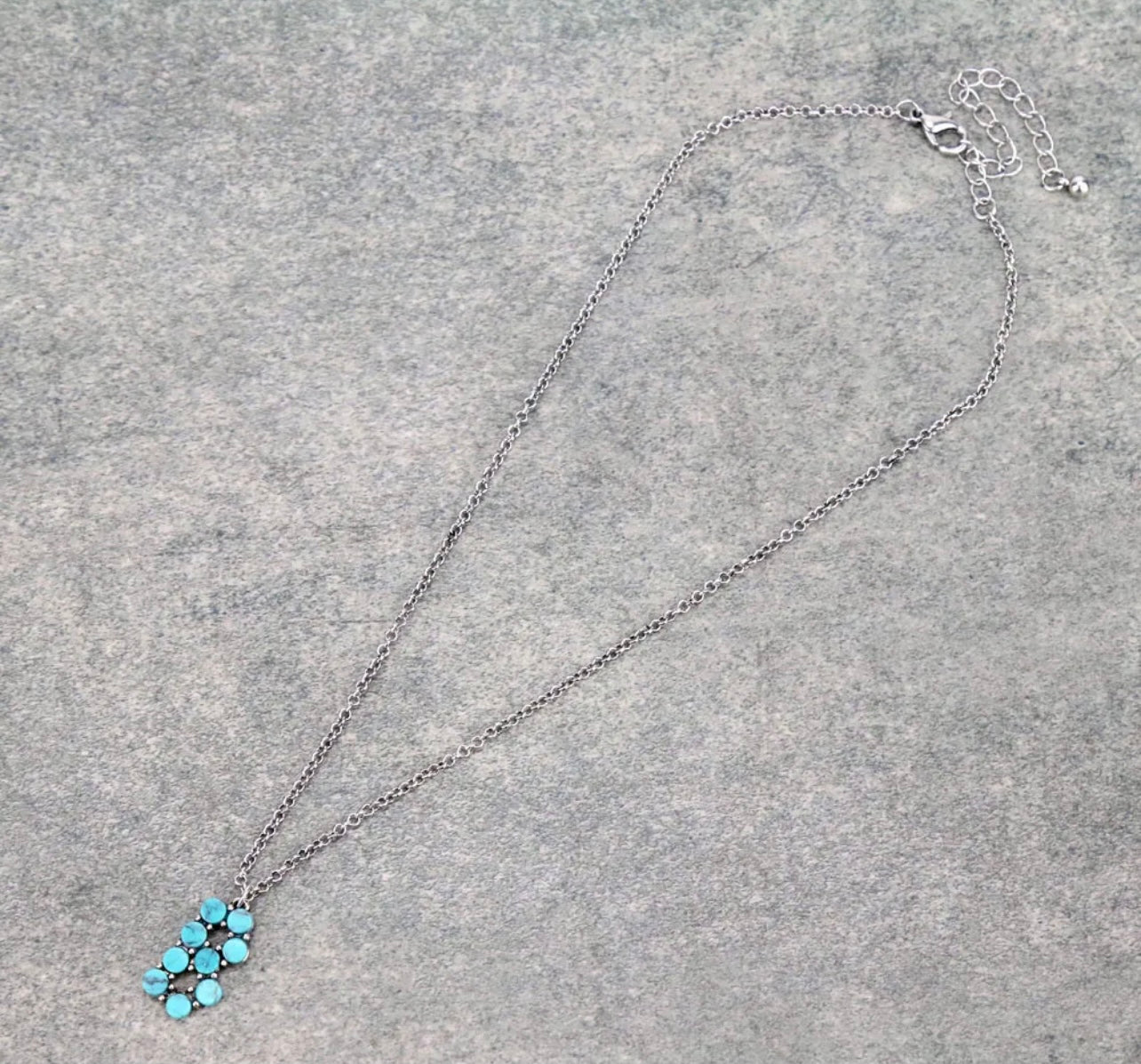 Faux Turquoise Initial Necklaces - HIGHLAND MOON CO, LLC