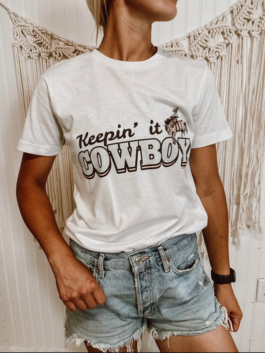 Keepin’ it Cowboy Tee - HIGHLAND MOON CO, LLC