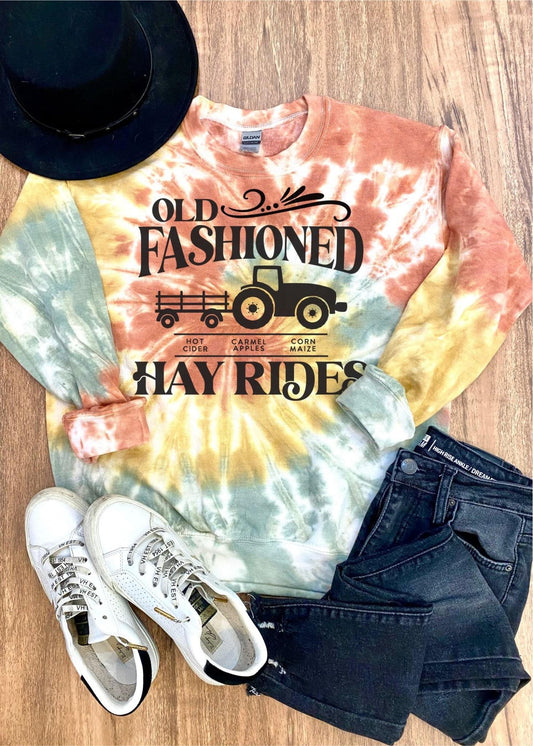 Old Fashioned Hay Rides Sweatshirt - HIGHLAND MOON CO, LLC