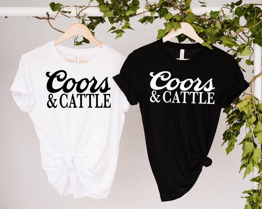 Coors and Cattle Tee - HIGHLAND MOON CO, LLC